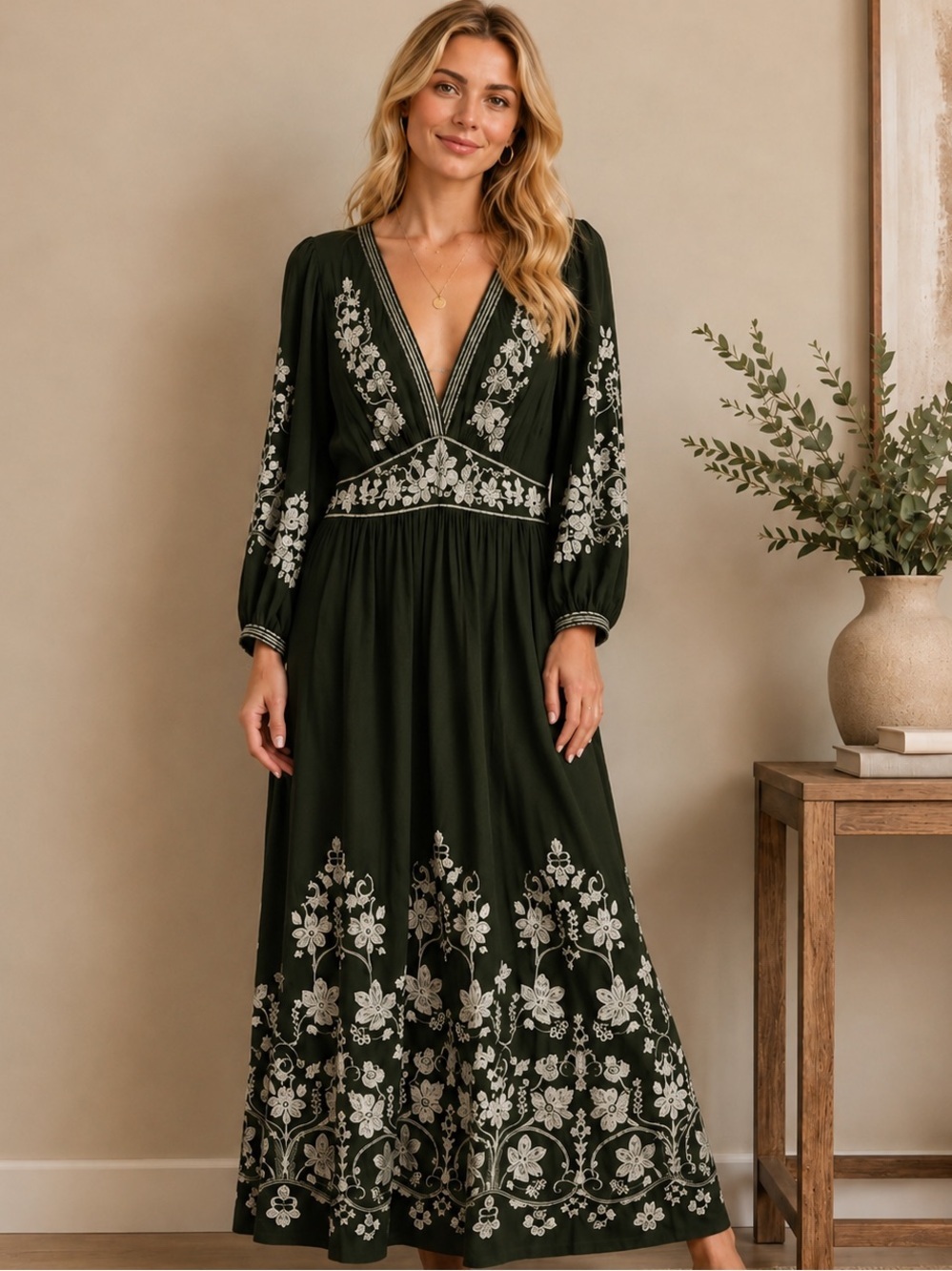 Max Studio Green Maxi Dress
